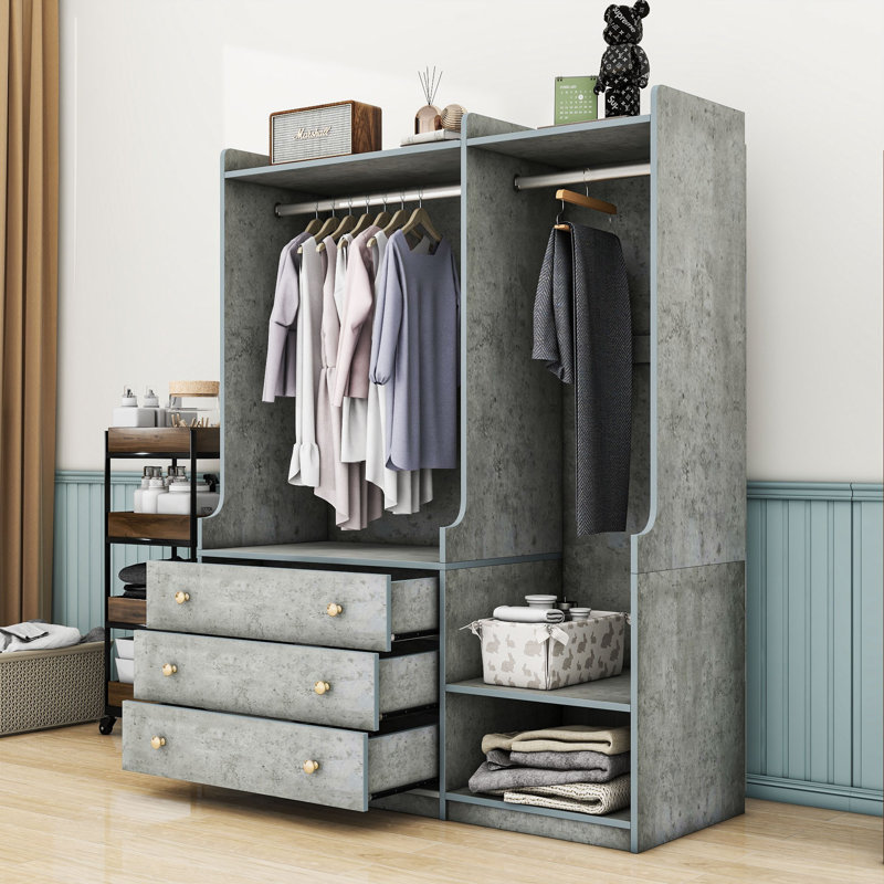 Lodine+Wood+Open+Wardrobe+